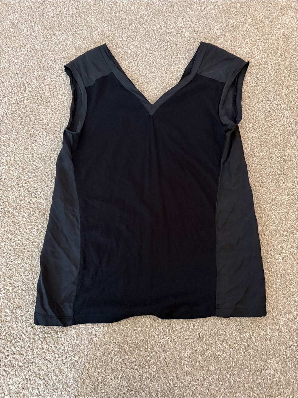 Brochu Walker Black V-Neck Cap Sleeve Tank